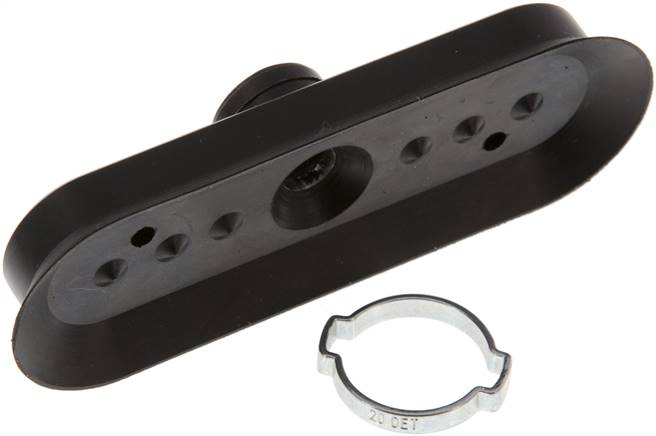 Ovalsauger, 100 x 35mm, Hub 3mm, NBR (60A, schwarz)