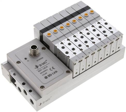 Ventilterminal 8x5/2-Wege, IO-Link, M 5 an Ventilen (oben)