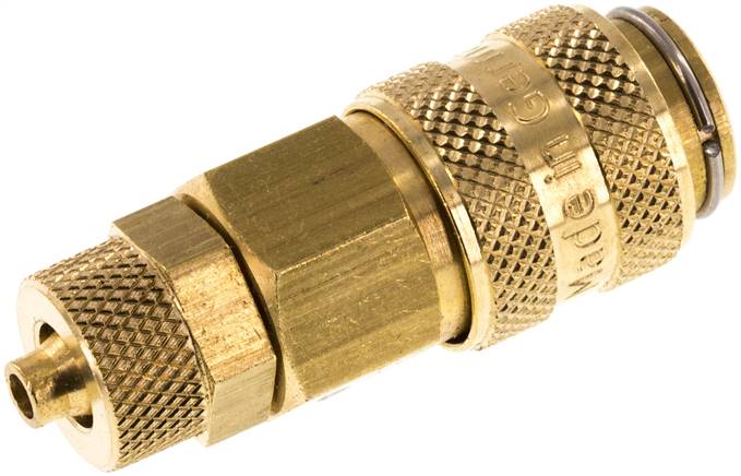 Schnellkupplung (NW5) 6x4mm Schlauch, Messing