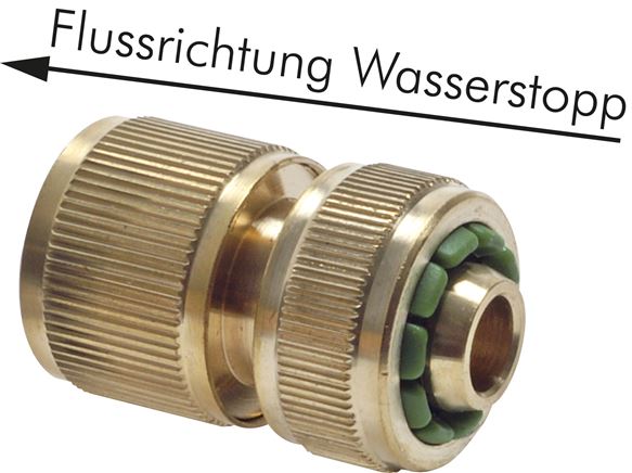 Schnellkupplung Schlauch 19 (3/4")mm, Messing, mit Wasserstopp