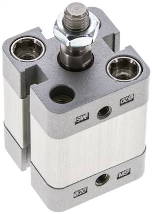 ISO 21287-Zylinder, doppeltw., Kolben 20mm, Hub 10mm, Kolbenstange AG