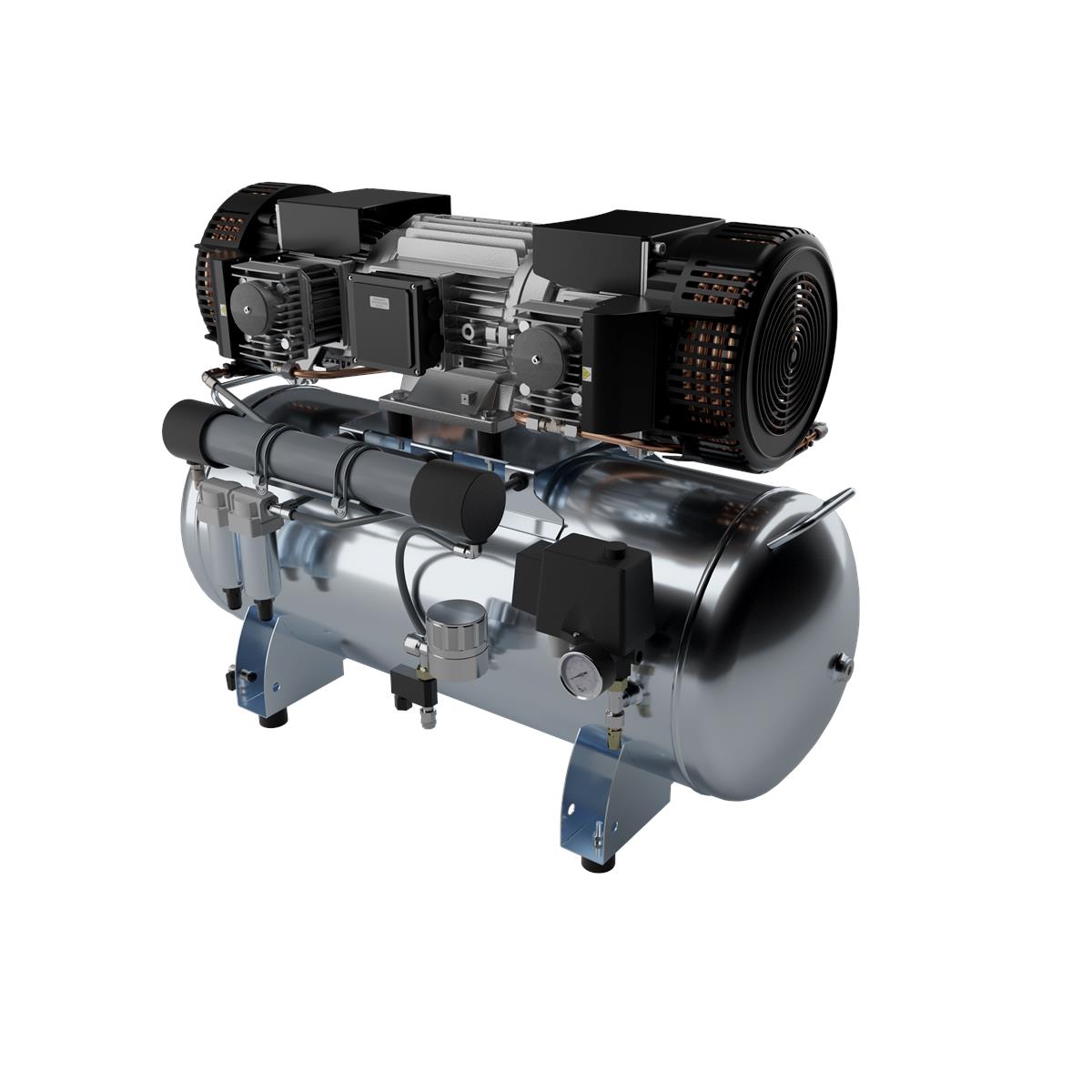 Gentilin ölfreier Kompressor Clinic Dry 6/90 HS mit Membrantrockner und Sterilfilter