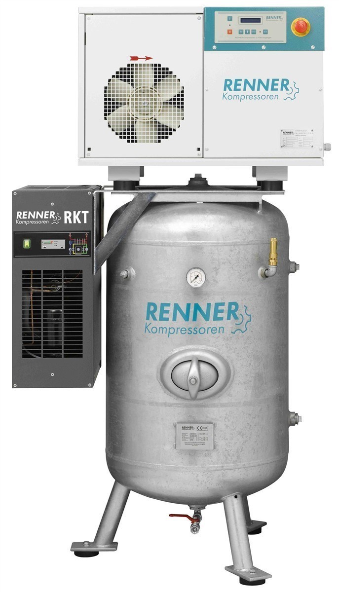 Compressore RENNER RSDK-B 4,0 ST su serbatoio da 270 L. Serbatoio incluso unità di refrigerazione | compressore a vite