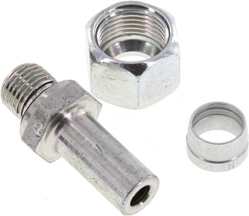 Einstellb. Schneidringverschr. G 1/4"-12 L, Stahl verzinkt