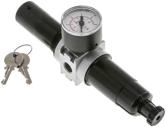 MULTIFIX Filterregler, abschließbar, G 1/4", 0,1 - 3bar, Baureihe 0