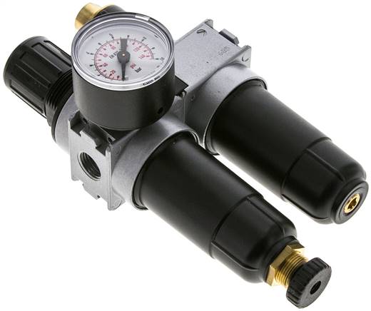 MULTIFIX Wartungseinheit (0), 2-tlg., G 1/4", 0,2 - 6 bar, Metallbehälter