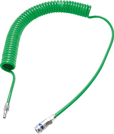 Cejn-Schweiß-PUR-Spiralschlauch 12 x 8mm m. Kuppl. 8,0mtr., NW 7,2
