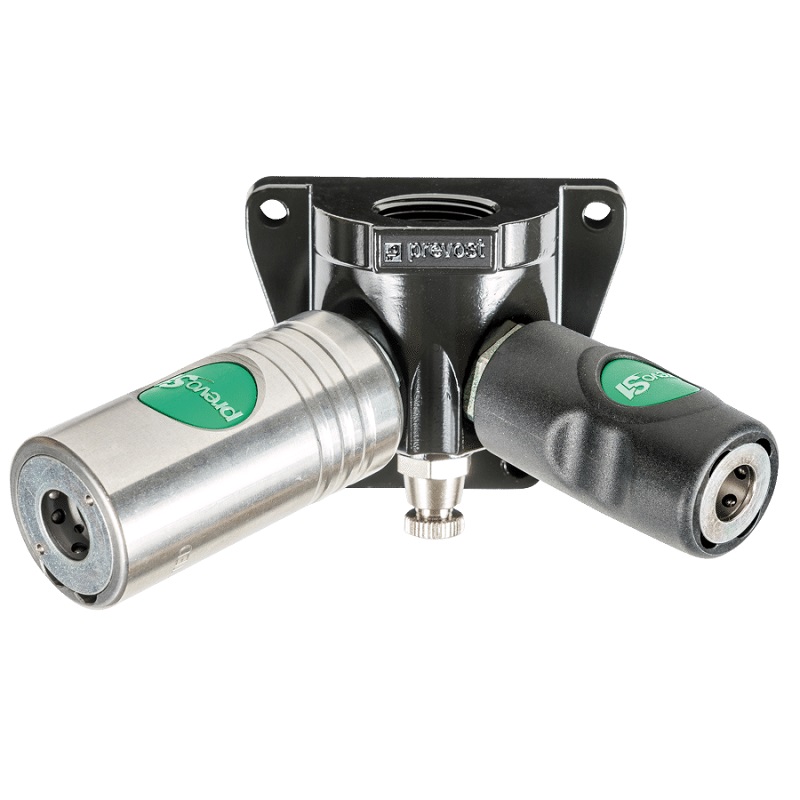 PREVOST-KOMBI-ROHRLEITUNGSDOSEN Eingang mit IG BSPP = G 3/4 Ausgang mit 2 Kupplungen = ESI 11 ESI 07