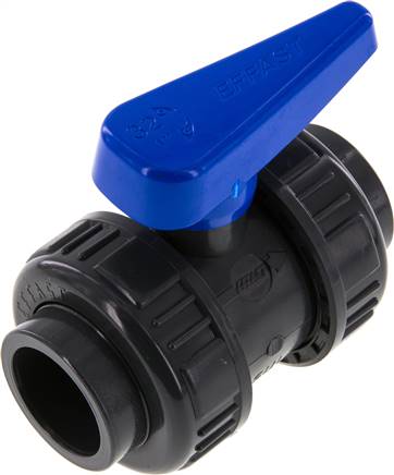 Klebemuffen-Kugelhahn, PVC-U / EPDM, 32mm (Wasserausf.)