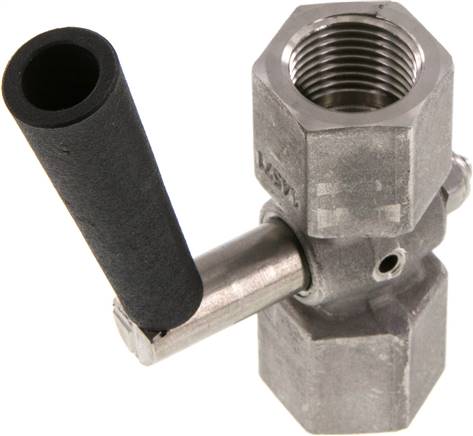 Manometer-Absperrhahn G 1/2" Muffe - Muffe, 1.4571, ohne Prüfanschluss