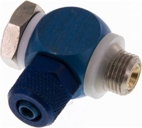 Drosselrückschlagventil G 1/8"-6 x 4mm, abluftregelnd (B), Aluminium