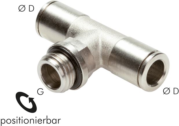 T-Steckanschluss G 1/8"-8mm, IQS-MSV (Hochtemperatur), Dichtung FKM
