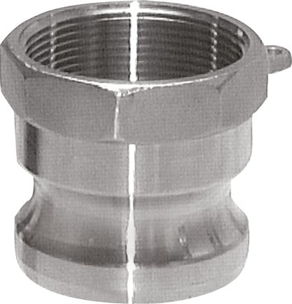 Kamlock-Stecker (A) Rp 4"(IG), Aluminium
