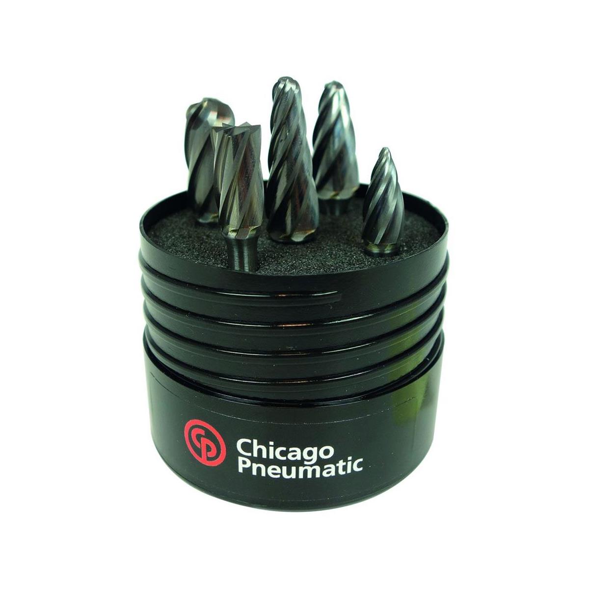 Chicago Pneumatic FRÄSER SET ALUMINUM 6MM  5 STÜCK
