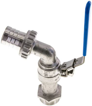 Edelstahl-Kugelauslaufhahn G 1"-25 (1")mm, PN 16