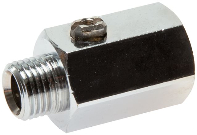 Messing-Minikugelhahn G 1/8" Innengewinde / Außengewinde, PN 15, Schraubendreher betätigung