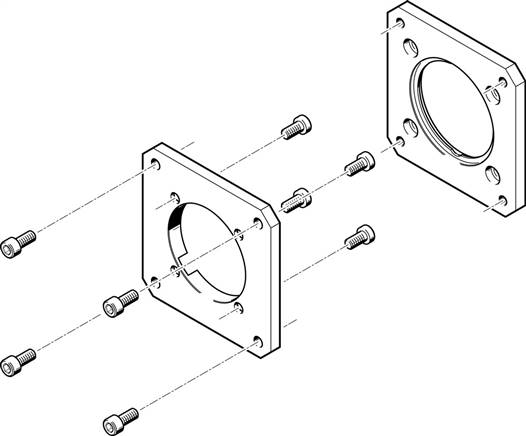 FESTO EAMF-A-62A-80G (558021) Motorflansch