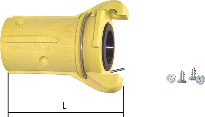Sandstrahlkupplung Nylon, Schlauch 38x56 mm