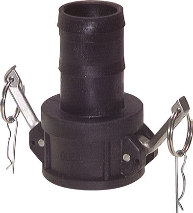 Kamlock-Kupplung (C) 32 (1-1/4")mm Schlauch, Polypropylen, Stecker mit reduziertem Anschluss