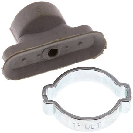 Ovalsauger, 24 x 8mm, Hub 1mm, NBR (60A, grau)