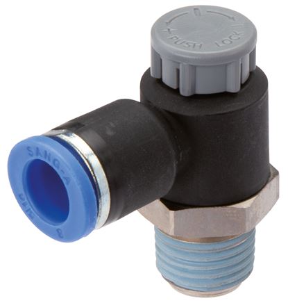 Kompakt-Drosselventil R 1/8"-8mm,abluftregelnd (Standard)