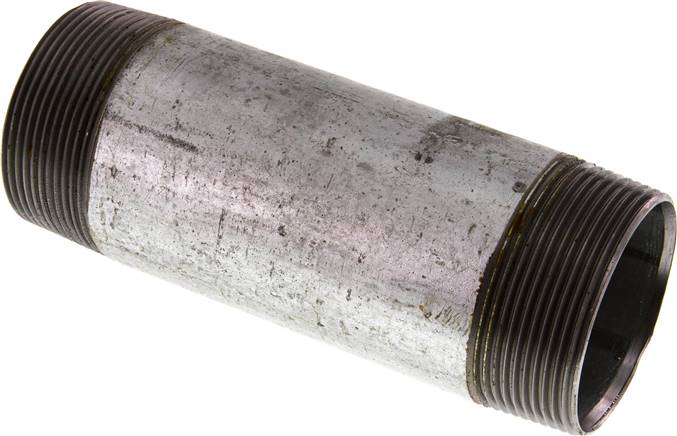 Rohrdoppelnippel R 2"-150mm, Stahlrohr ST 37 verzinkt