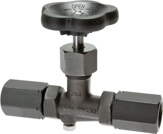 Manometer-Absperrventil G 1/2" Spannmuffe - Spannmuffe,Stahl, ohne Prüfanschluss