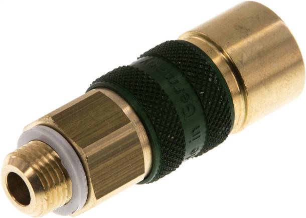 Schnellkupplung (NW5) G 1/8"(AG), grün, Kreis Ø 10,5 mm