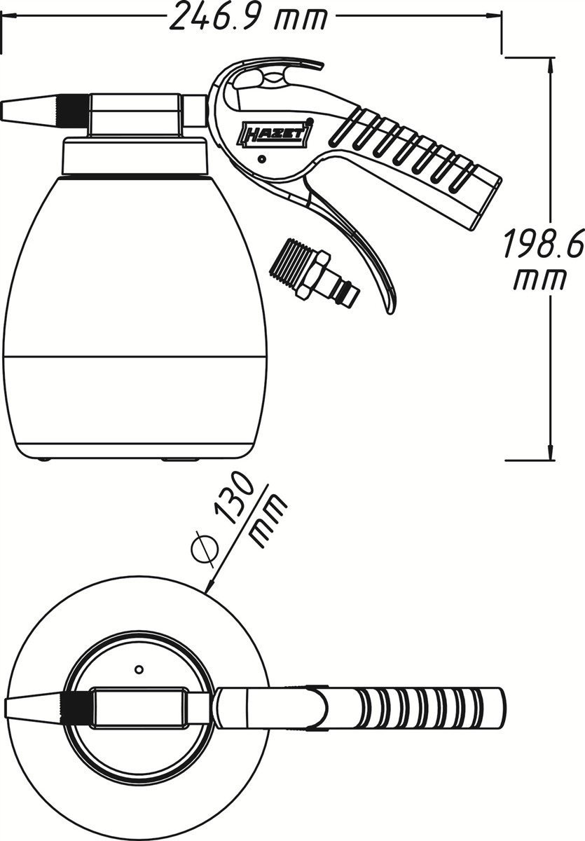 Pistola per sabbiatura a soda HAZET 9045P-1
