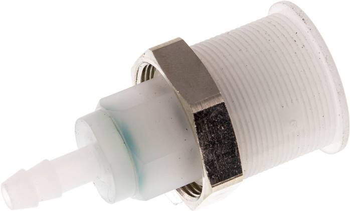Abreiß-Schnellkupplung (NW5) 6 (1/4")mm Schlauch, PVDF