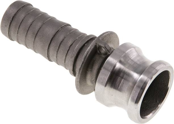 Kamlock-Stecker (E) 19 (3/4")mm Schlauch, Edelstahl (1.4408)