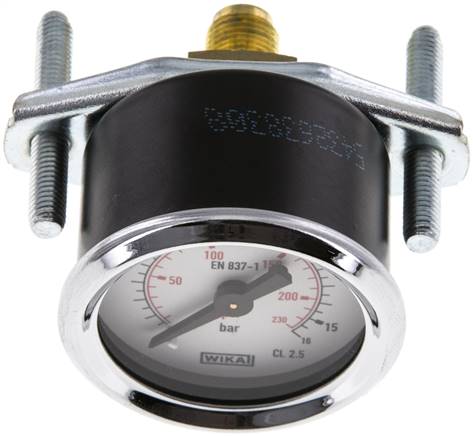 Einbaumanometer, 3-kant-Frontring, 40mm, 0 - 16 bar, 1/8"