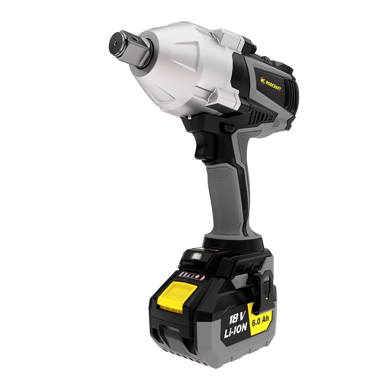 Rodcraft RC9087K6 Akku-Schlagschrauber, Vierkant 3/4 Zoll, max. Lösemoment 1500 Nm, inkl. 2x 6 Ah Akku, Ladegerät und Stofftasche