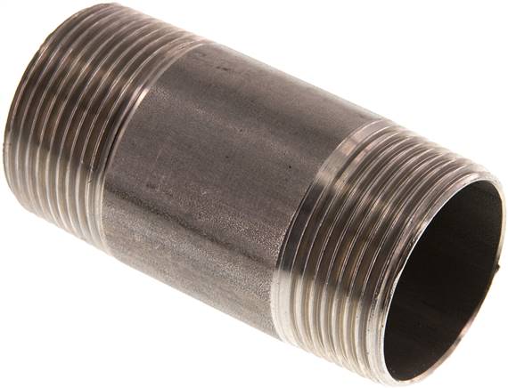 Rohrdoppelnippel R 1-1/4"-80mm, 1.4571