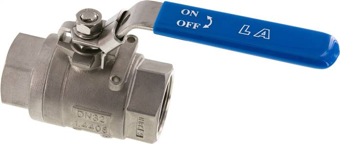 Edelstahl-Kugelhahn, G 1-1/4", 0 bis 63bar