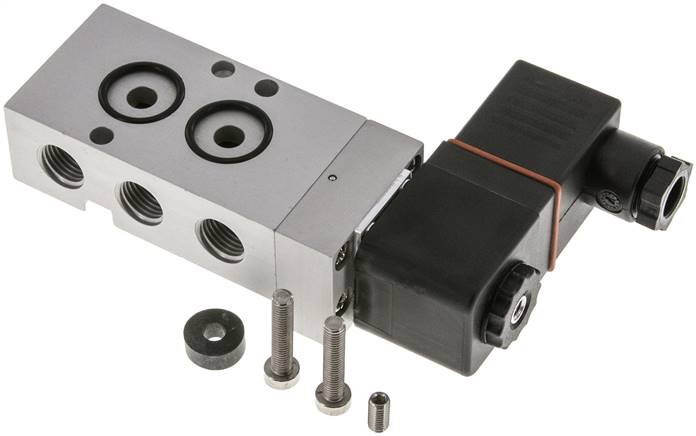 NAMUR-Magnetventil, 5/2-Wege (Luftfederrückstellung), G 1/4", 24 V= (ATEX), Versorgung aus eigensicheren Stromkreisen