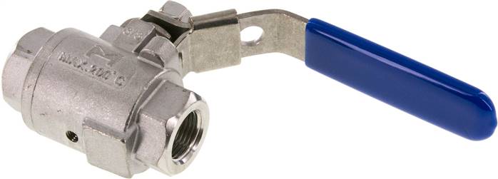 Edelstahl-Kugelhahn m. Entlüftungsbohrung G 3/8", PN 16