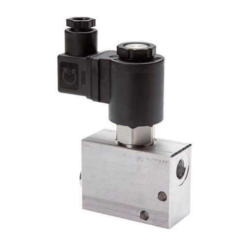 2/2-Wege Ventil, stromlos geöffnet (NO), beidseitig 12V=, 1/2", bis 250 bar (Aluminium)