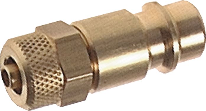 Kupplungsstecker (NW7,2) 10x8mm Schlauch, Messing, beidseitig absperrend