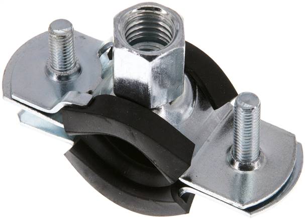 Rohrschelle 12 - 15mm,Stahl verzinkt mit Einlage, FISCHER