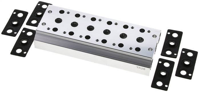 Mehrfachanschlussplatte (6-fach) für 5/2-Wege & 5/3-Wege Ventile zu V 51-6