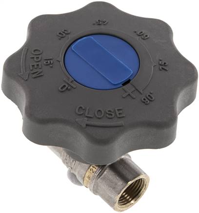 Sanftschluss Messing-Kugelhahn, Rp 3/8", 0 bis 50bar, DVGW