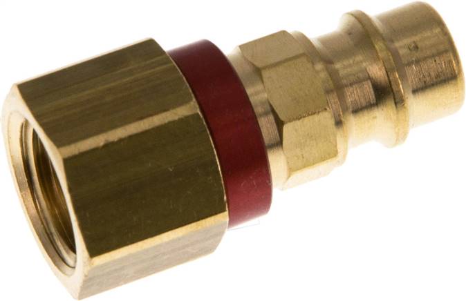Kupplungsstecker (NW7,2) G 1/4"(IG), rot, Achteck SW12
