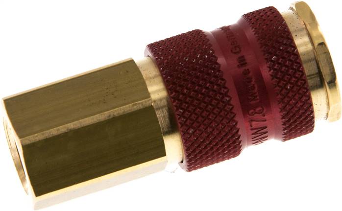 Schnellkupplung (NW7,2) G 1/4"(IG), rot, Achteck SW12