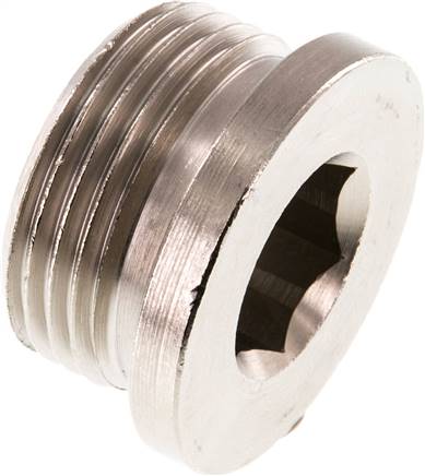 Verschlussstopfen Innenskt. G 1", Messing vernickelt