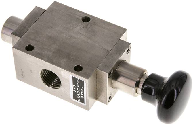 5/2-Wege Tasterventil, G 1/2" , Raste