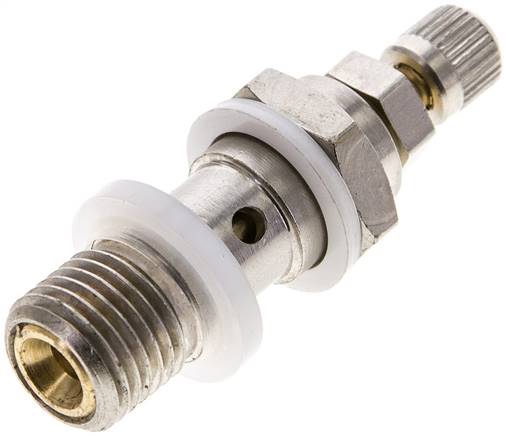 Drosselhohlschraube G 1/4", zuluftregelnd (A), Rändelschraube und Kontermutter