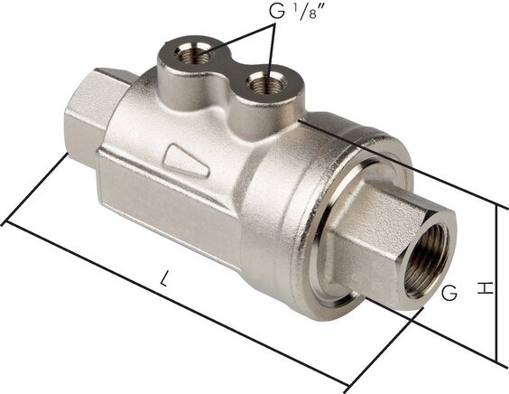 Valvola di intercettazione, molla di chiusura, finecorsa magnetico, G 2", ottone