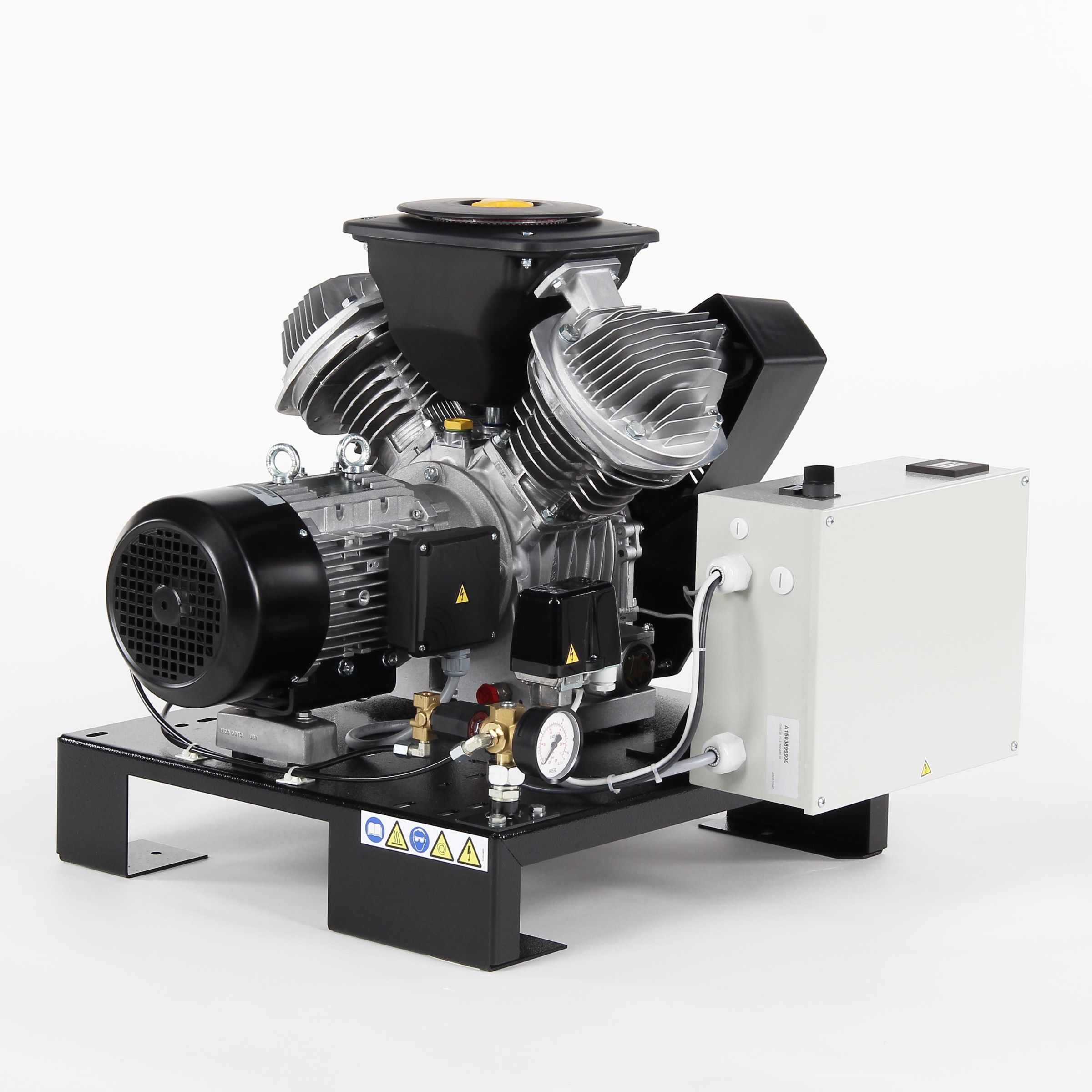 AGRE Industrie-Kolbenkompressor Typ PLG MEK-O-7.5 10 YD D auf Grundrahmen, 4116002293