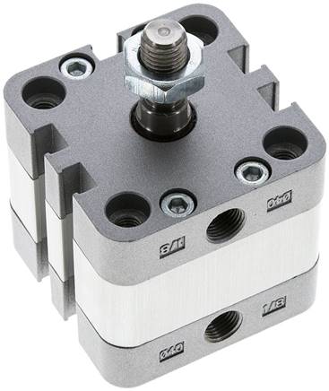 ISO 21287-Zylinder, doppeltw., Kolben 40mm, Hub 5mm, Kolbenstange AG